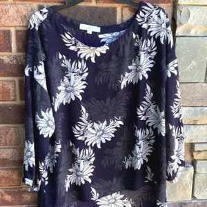 LOFT flower blouse